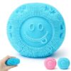 Fuzz Ball Squishy Stress Ball for Adults, Soft Slow Rise Squishy Toy,Fuzz Squeeze Ball Relieve Stress & Anxiety, Party Favors Gift, Office Desk Decor(Blue)