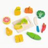 Fxzqgnh Toy Board Reusable Pretend Culinary Set Educational Wooden Pretend Culinary Set for Kids, Classroom , Salad Set