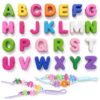 Fyntave 26 Pack 0.8in Letter Beads, Alphabet Beads, Acrylic Mixed Colors