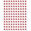 FYSUIMU 2400 Pcs Christmas Mini Stickers, Holographic Santa Hat, 0.5 Inch