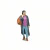 FytStycale 1/64 Scale Woman in Trench Coat Detailed Miniature Woman Compact Scale Model Person for Hobbyists, Hobbyists, Sidewalk Layout