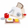 FytStycale Wooden Bread Warmer Realistic Toy Bread Warmer for Playroom, LW White Bread Maker