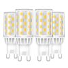 G9 LED Bulb Dimmable 4W, 40W Halogen Equivalent, 4000K Natural White 5 Pack