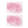 Gadpiparty 100pcs Elliptical Metal Notebook Clips in Pink, Portable and Sturdy Stationery Accessories for Office, School, and Home Organization, for Notes and Paper Holding