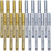 Gadpiparty Silver Metallic Markers Versatile for Multiple Surfaces 20pcs Fine Precision Paint Pens with Plastic Body for Card Making and Signing Books for Scrapbooking and Autograph Use