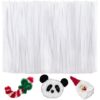 GAGANIU 200pcs Pipe Cleaners, Pipe Cleaners for Crafts, Craft Supplies Chenille Stems for Art&Craft Christmas DIY Projects(12inch*6mm,White)