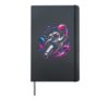 Galaxy Orbit Futuristic Sci Fi Astronaut Space Hardcover Journal, Black