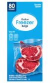Gallon Freezer Bags Double Zipper Closure 80 Count Food Storage Bags Freezer Guard Design Press To Close Seal for Meal Prep Food Storage Freezing and Household Organization