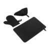 GALPADA Black Felt Sauna Cap Set for Men Women Heat Retention Bath Spa