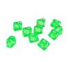 Game Dice 10 Pack, Acrylic, 10-Sided, Transparent Green