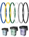 Garbage Can Rubber Bands Cord Lock Adjustable Design Trash Can Bands Fits 4-33 Gallon Trash Cans (6pcs Large (black,gray,white,blue,greeness,yellow))