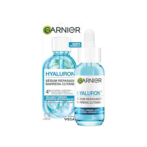 Garnier Skin Naturals Hyaluronic Aloe Replumping Super Serum for Face with Hyaluronic Acid, Aloe Vera & Glycerin, Lightweight Daily Facial Serum, 30 mL / 1.01 fl oz, Dropper Bottle, 1 Count