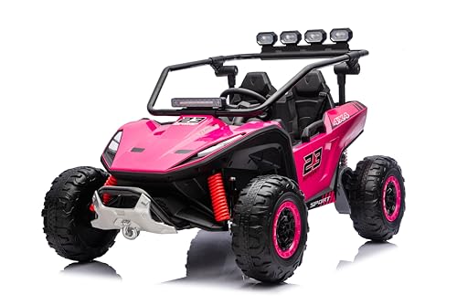 Garvee 12V Kids UTV Ride on Car Toy with Remote Control Electric Off-Road Truck Power Wheel Vehicle with 40W Dual Motors Safety Belt Horn 5 LED Lights for Chirdren Aged 3-6 Years