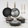 Garvee 14 Pcs Pots and Pans Set Nonstick Cookware Set Ceramic Induction Kitchen Cooking Set