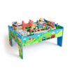 Garvee 78 Piece 4-in-1 Wooden Train Table for Kids