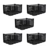 GarveeLife Collapsible Heavy Duty Storage Crate – 52L Stackable Plastic Organizer Bin – Space-Saving, Large Capacity Holds up to 130 lbs – Ideal for Office, School, Home, Camping – Durable