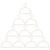 GATHINESS 10pcs Semi-Circular Metal Hanger Rose Gold Iron Half Garment Rack