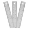 GATHINESS 3pcs Stainless Steel Draft Ruler with Non-Slip Design and Portable Size, 6 Inch Office Scale Ruler for Sketch Drawing and Paper Cutting, Silver Metal Measuring Tool