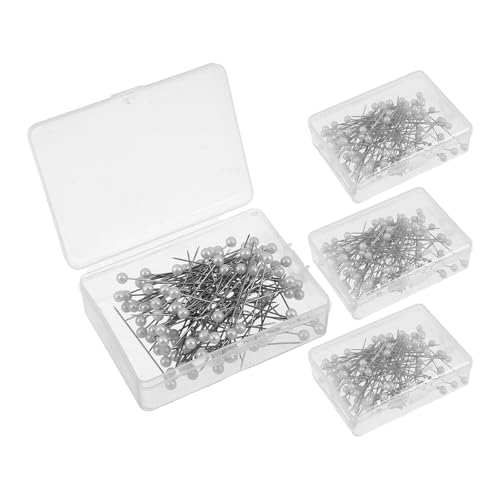 GATHINESS 400pcs Push Pins Map Tacks Round Head and Stainless Steel Point, Compact Design for Secure Hold on Fabric and Bulletin Boards, for Office and School Map Marking and DIY Crafts