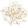 GATHINESS 50pcs Cute Flower Handle Gold Paper Clips for Organizing Documents and Sealing Food Bags, Small Decorative Metal Clips for Office and Kitchen Use