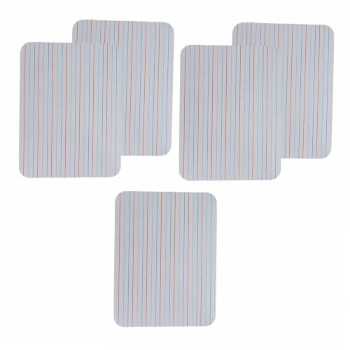 GATHINESS 5pcs Double Sided Small Dry Erase Board with Ruled and Blank Sides, Portable 9x12 Inch Whiteboard for Students and Teachers, Reusable High Density Writing Board for Classroom