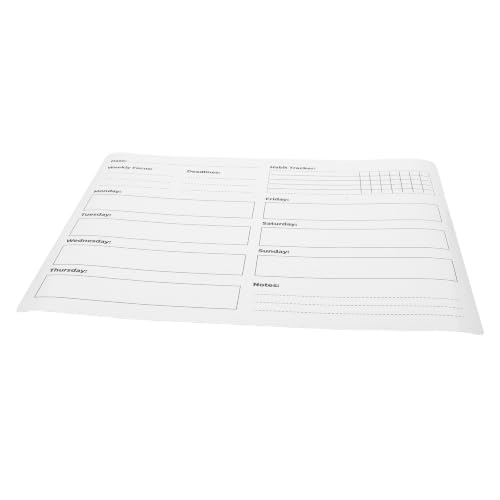 GATHINESS Removable PVC Dry Erase Weekly Planner Whiteboard Sticker for Wall and Refrigerator, Reusable Adhesive Whiteboard Sheet for Classroom and Office Organization, Flexible Scheduling