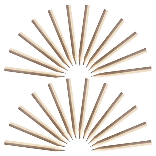 Gatuida 120pcs Wooden Short Hexagonal Pencils 3.5 Inch Hb Drawing and Writing Pencils for Adults and Students with Smooth Marking and Comfortable Hold, for Games and Activities
