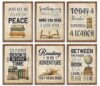 GAVVENN Vintage Reading Comprehension Canvas Wall Art, 8''x10''