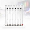 GCYXUC Spectrum Discharge Tube Set, He Ne Ar H2 N2 Hg Spectral Tubes, with Display Support, Emission Spectrum Physics Series, for Physics Chemistry Education and Classroom Lab Demonstration