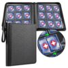 GEAoffice 9 Pockets Top Loader Binder Holds 324 Cards, Zip Closure, Black