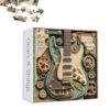 Gears & Strings 1000-Piece Steampunk Guitar Puzzle, 3D Jigsaw (1Pcs)
