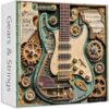 Gears & Strings 1000-Piece Steampunk Guitar Puzzle, Vintage Guitar 1000 Pieces Jigsaw Puzzle for Adults, Unique Home Decor Artwork, Creative Gift for Music Lovers (1pc)