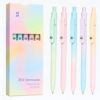 GeeRic Gel Ink Pens 5 PCS 0.5mm Smooth Writing Fine Point Pens for School, Office, Journaling, Note-Taking, Planning and Daily Writing (5 Pcs Gradient-Black Ink)