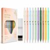 Gel Pens 0.5mm Fine Point 10 Quick Dry Black Ink Pens with 10 Refills