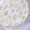Gemstone Nail Stickers Gold Nail Art Stickers Decals with 5D Embossed Gold Mace Design Nail Stickers for Nail Art Mace Style Self-Adhesive Manicure Decoration for Women Nails