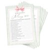 Gender Reveal Who Knows Mommy Best, Farmers Market Bow Baby Shower Game