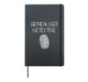 Genealogy Detective Fingerprint Hardcover Journal, Black