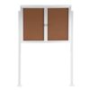Generic Bulletin Board with Lockable Door 47x35in/35x24in Aluminum Frame