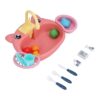 Generic Kitchen Sink Play Set, Plastic Interactive Pretend Kitchen Toy with Electric Circulating Water Tap and Rotatable Faucet, for Kids Over 3 Years Old
