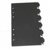 Generic Loose Leaf Index Dividers, Stylish 4 Sets with Colorful Fruit Tabs, Ideal for Planners and Students, A6 Size PP Plastic (Black)
