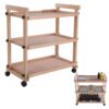 Generic Rolling Utility Cart for Art Supplies with Solid Beechwood Build