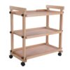 Generic Solid Beechwood Art Cart Storage Organizer with Caster Wheels