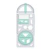 Geometric Drawing Ruler Thickened Plastic Template Office School