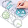 Geometry Ruler Clear Portable Template Measuring Tool