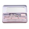 Geometry Set - 8 Pcs Drafting Tools | Compass & Ruler Kit with Storage Box