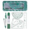 Geometry Set for Students - 8 Piece | Compass, Protractor & Rulers
