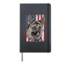 German Shepherd Dog American Flag Lovers For Men Women Kids Hardcover Journal, Black