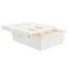 GETAJGHSD Punch-Free Desktop Organizer under Desk Drawer Storage Box Medium Beige Self-Adhesive Office Table Drawer for Hidden Workspace Organization