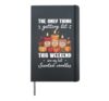 Getting Lit Scented Candles Fall Thanksgiving Cozy Design Hardcover Journal, Black