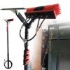 GFAZXDS Telescopic Window Cleaning Kit with Brush and Squeegee for Outdoor Glass and Solar Panel Maintenance,55cm Brush Head-4M/13FT